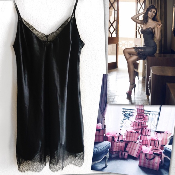 Victoria's Secret Other - Victoria’s Secret Black Slip chemise SZ M